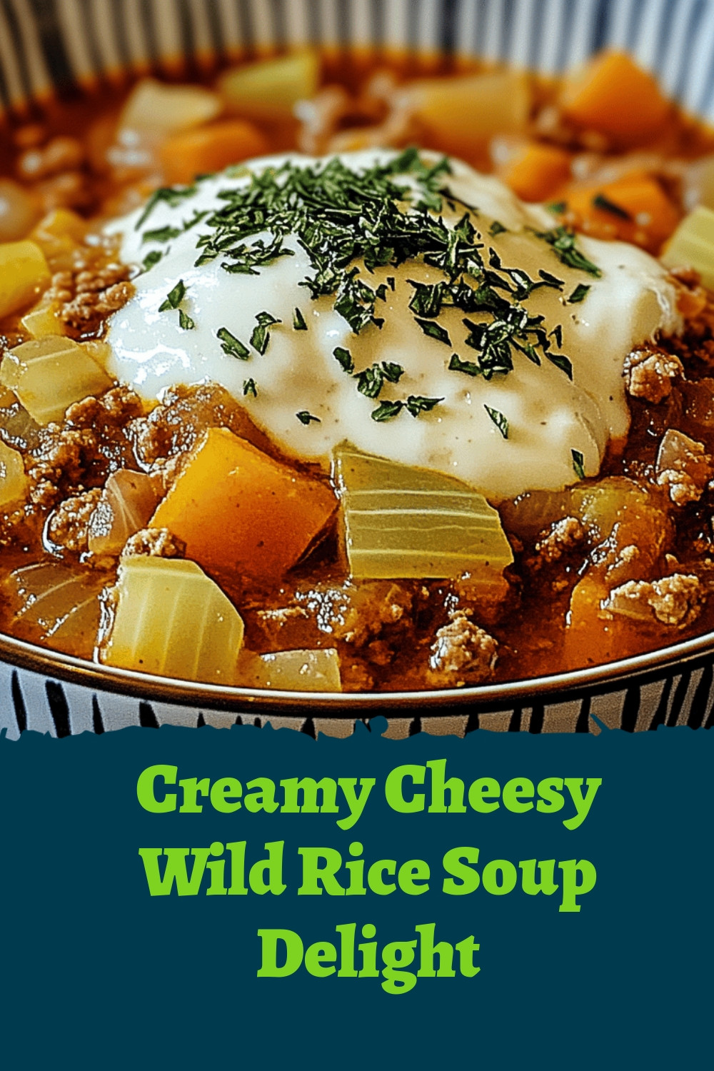 Creamy Cheesy Wild Rice Soup Delight