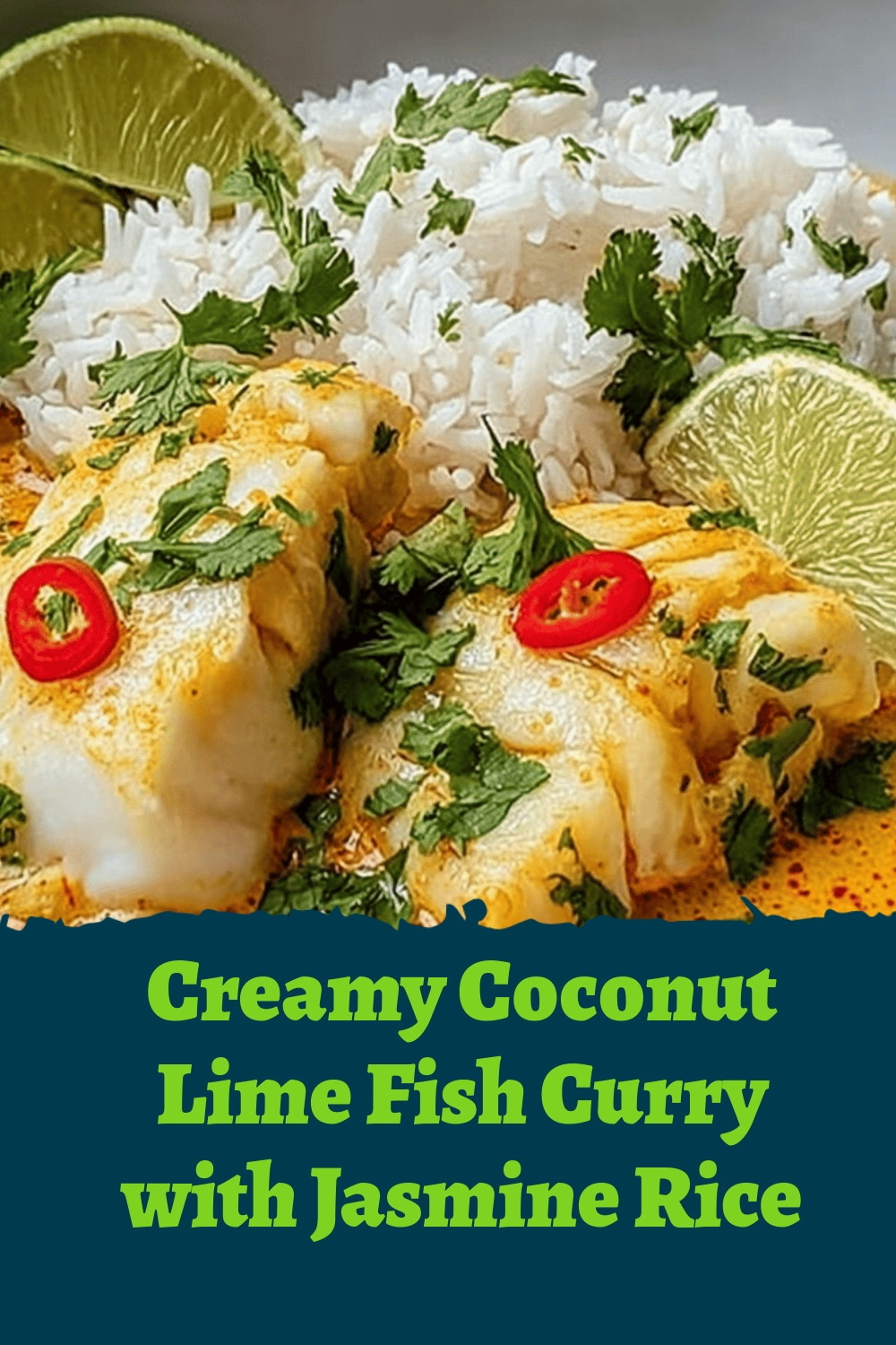 Creamy Coconut Lime Fish Curry with Jasmine Rice