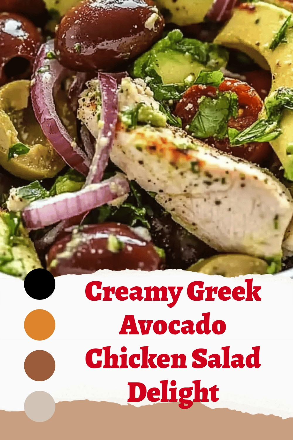 Creamy Greek Avocado Chicken Salad Delight