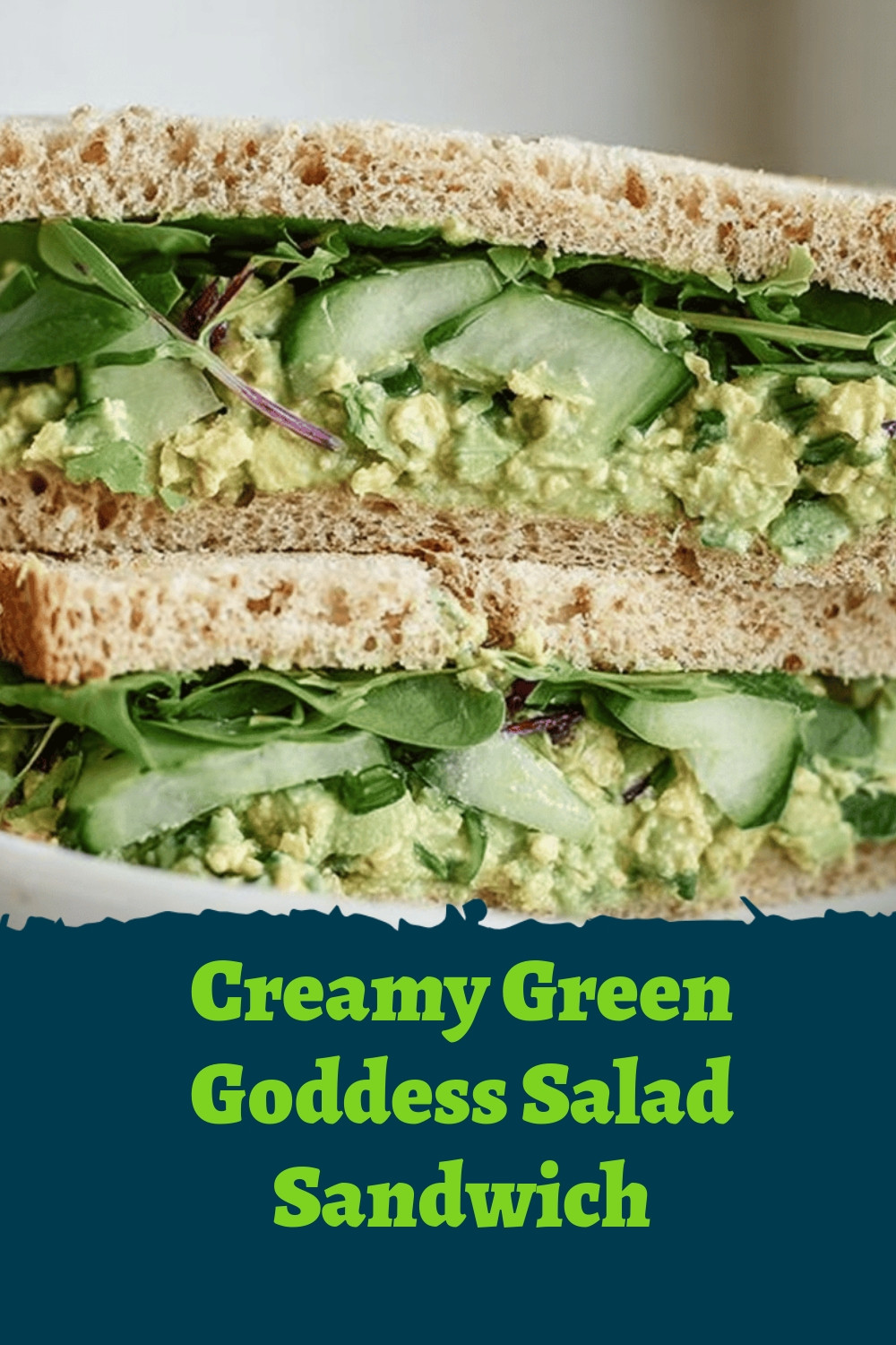 Creamy Green Goddess Salad Sandwich