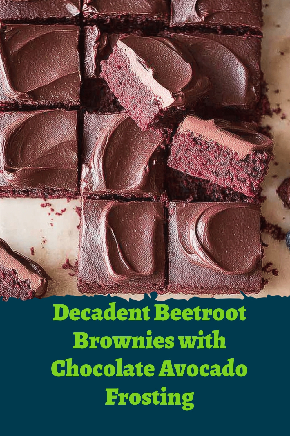 Decadent Beetroot Brownies with Chocolate Avocado Frosting