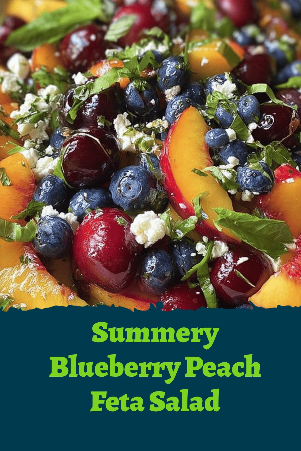 Summery Blueberry Peach Feta Salad
