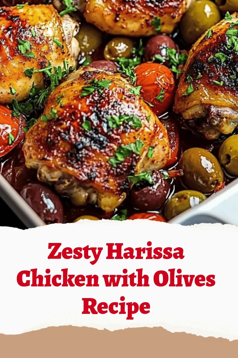 Zesty Harissa Chicken with Olives Recipe
